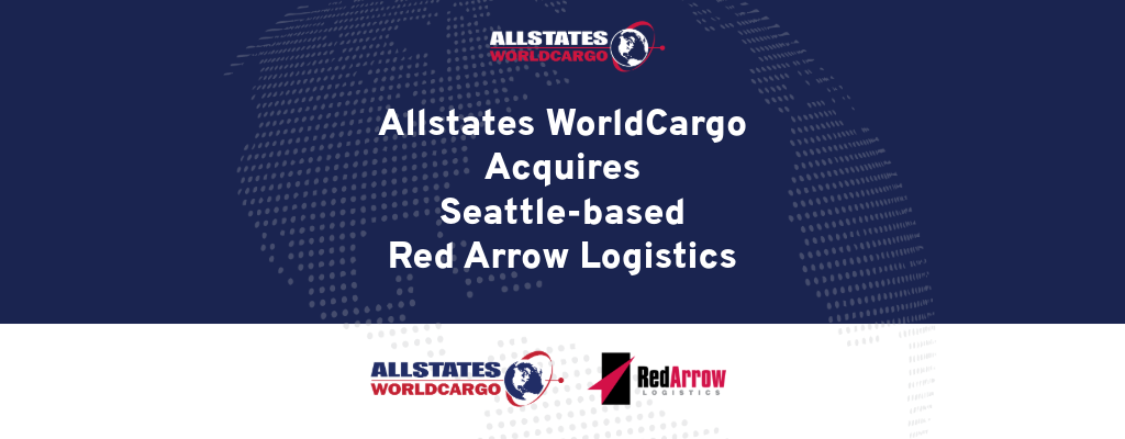 Page header with text "Allstates WorldCargo Acquires Seattle-based Red Arrow Logistics"